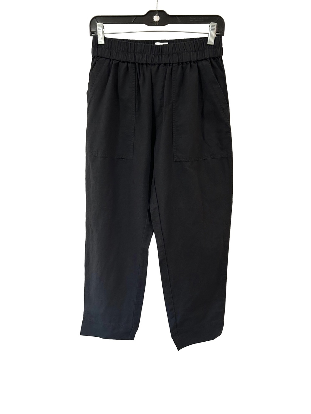Pact women’s Harbour Pants cotton hemp S black ankle lightweight pull on NWOT